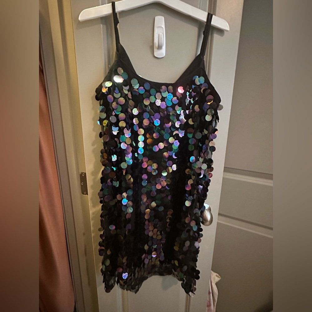 Iridescent sequin dress